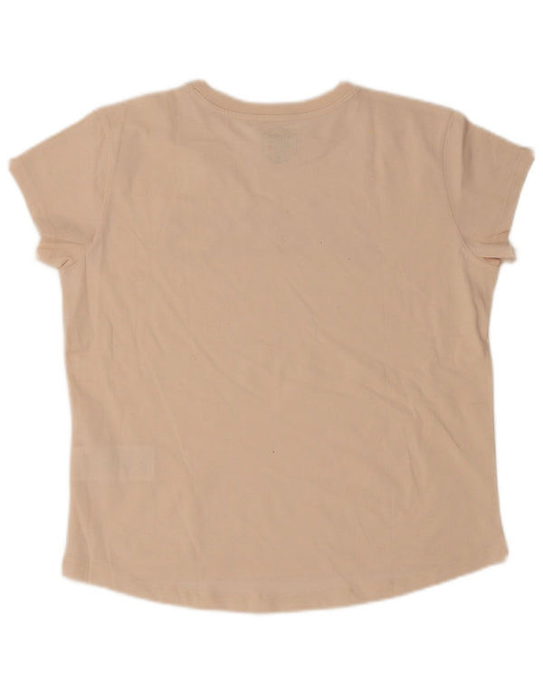 Asics Camiseta gráfica para mujer Top UK 46 Large Beige Cotton