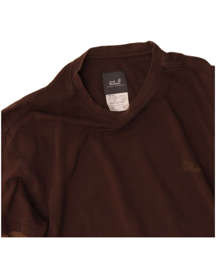 JACK WOLFSKIN Camiseta gráfica para hombre de manga larga UK 40/42 Large Brown