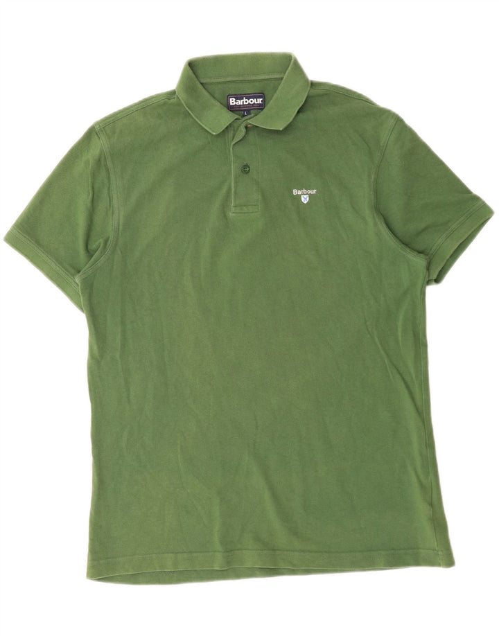Polo Barbour Hombre Grande Algodón Verde