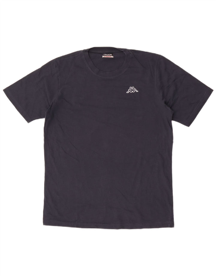 Kappa Hombre Camiseta Top Grande Azul Marino Algodón