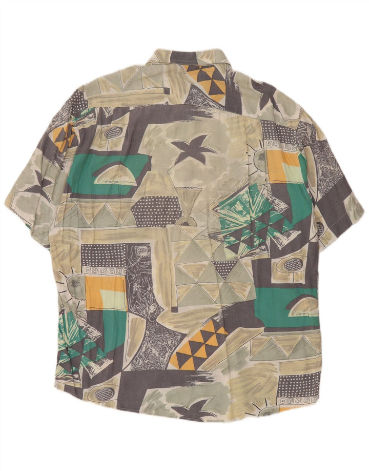 RODRIGO Camisa Manga Corta Hombre Talla 16 41 Grande Multicolor Geométrico