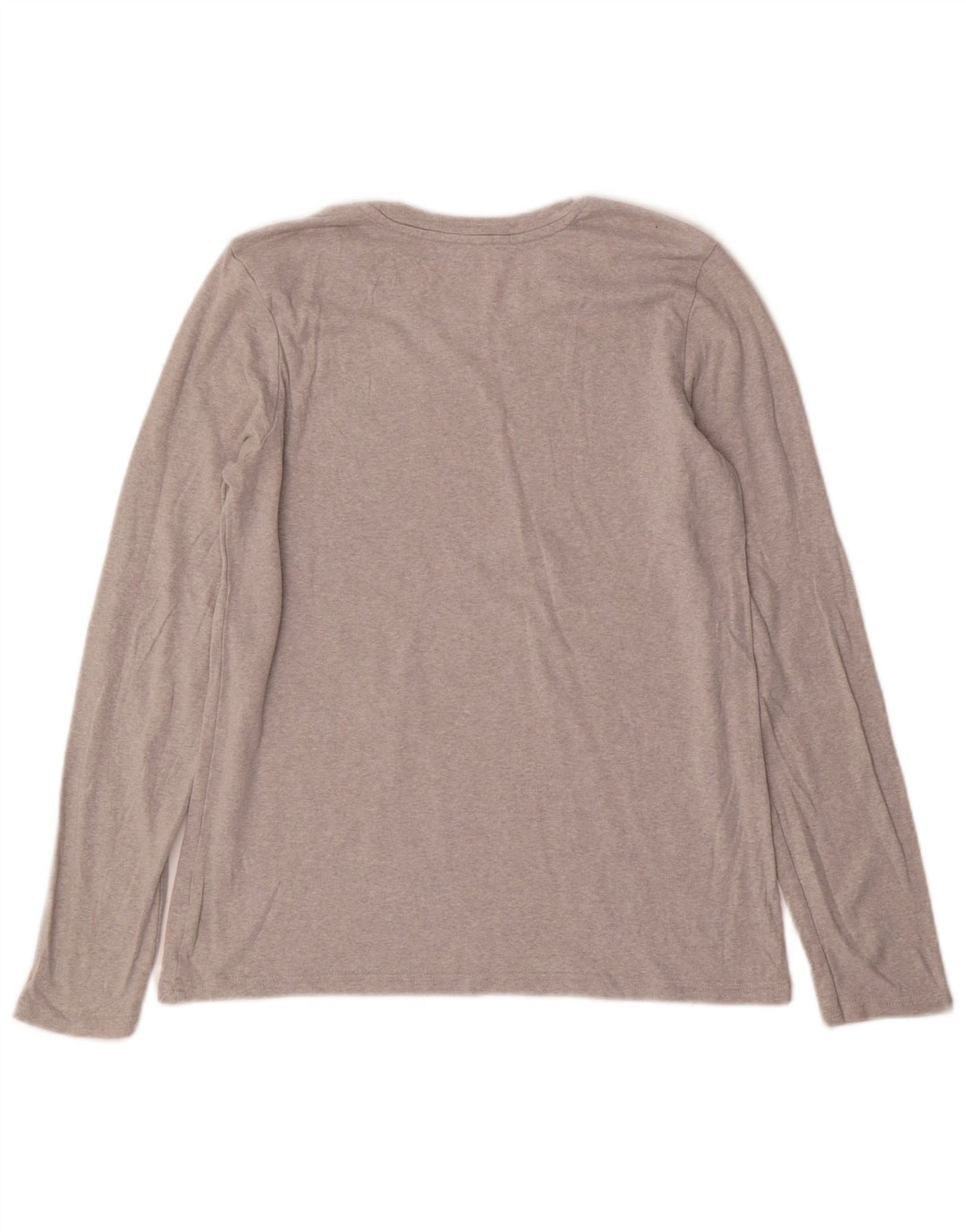 EDDIE BAUER Top de mujer de manga larga UK 14 Grande Gris Algodón