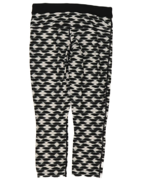 Nike Dri Fit Capri Leggings para mujer UK 10 Pequeño Negro Geométrico