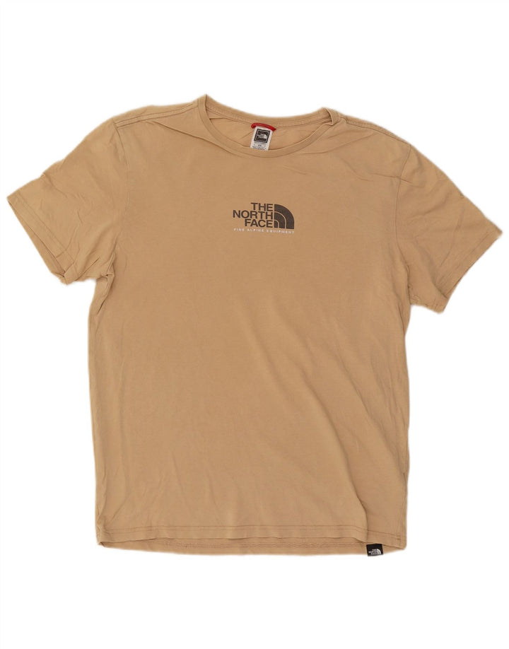 The North Face Hombre Camiseta Gráfica Top Algodón Beige Medio
