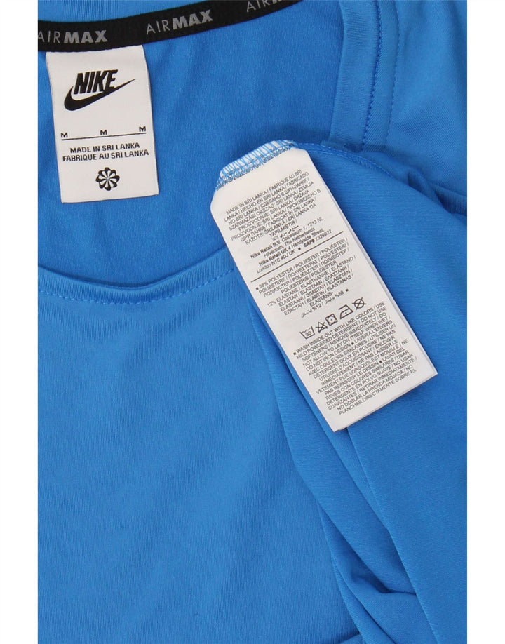 NIKE Mens Air Max Graphic Top 3/4 Sleeve Medium Blue Polyester Vintage Nike and Second-Hand Nike from Messina Hembry 