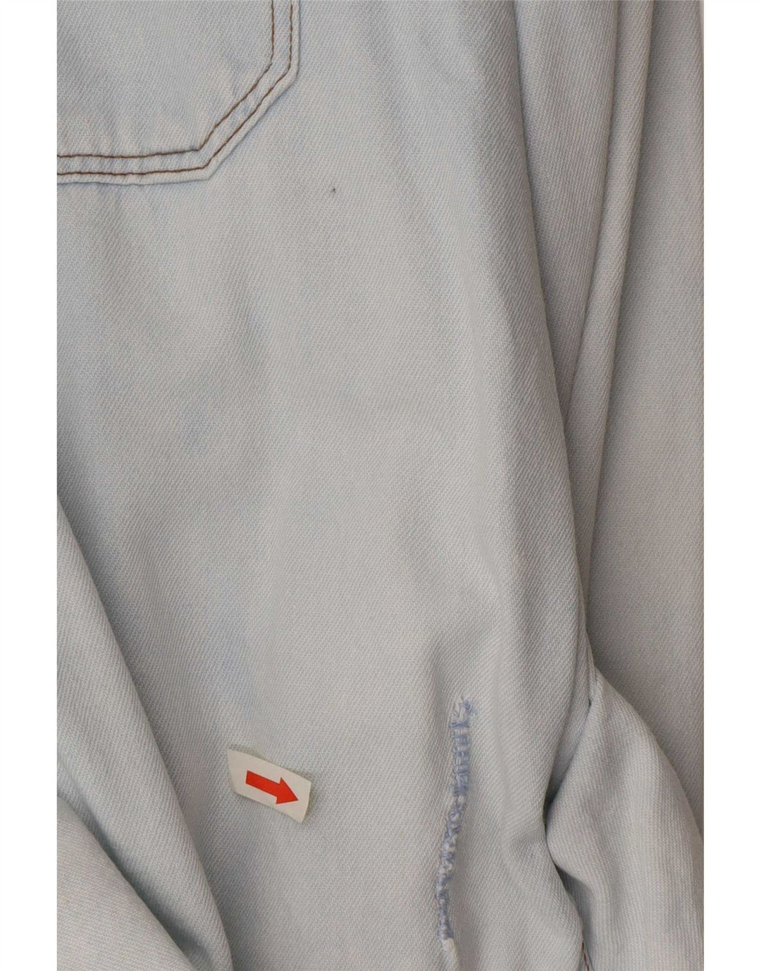 Camisa vaquera uniforme para hombre, talla grande, azul