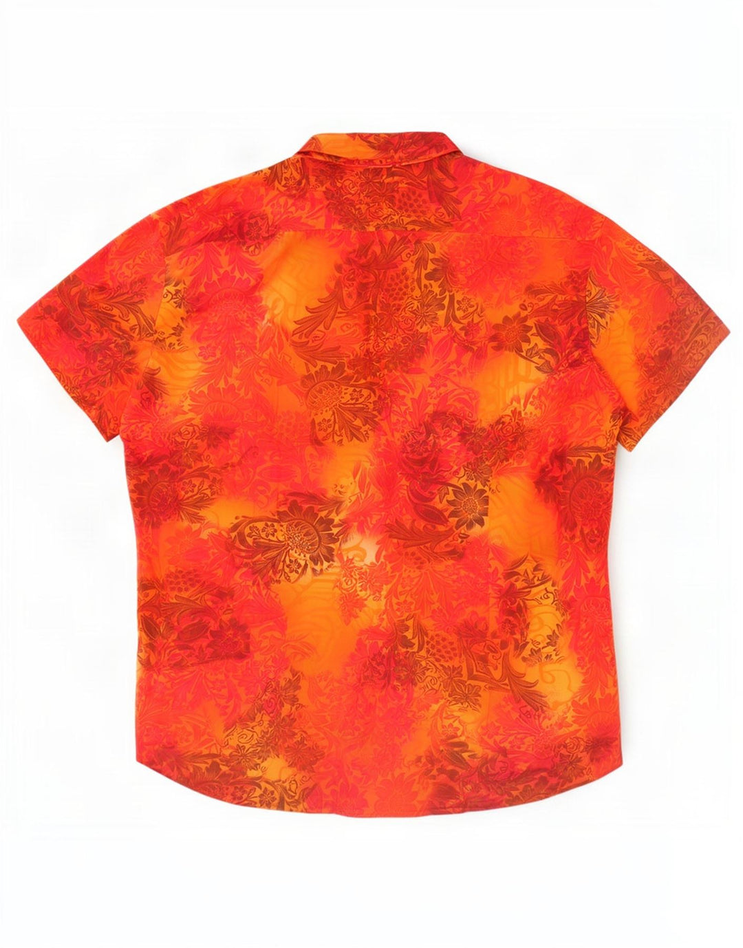 Packard Camisa de manga corta para hombre 2XL Naranja Floral