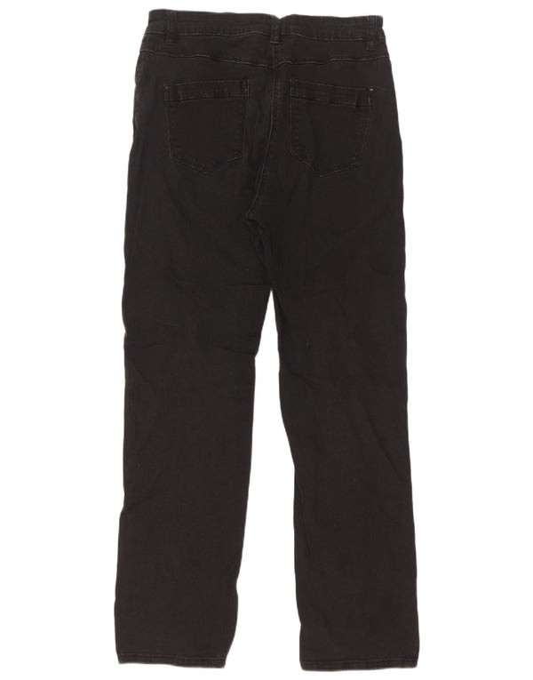 M&Co Vaqueros rectos de cintura alta para mujer UK 12 Medium W30 L30 Negro