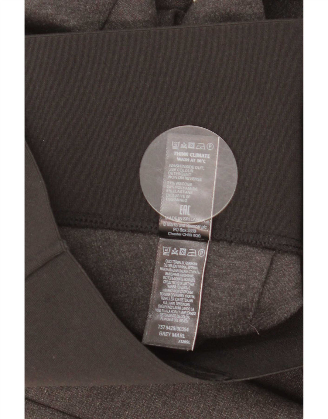 Marks & Spencer Leggings para mujer ES 40 XL Viscosa con bloques de color gris