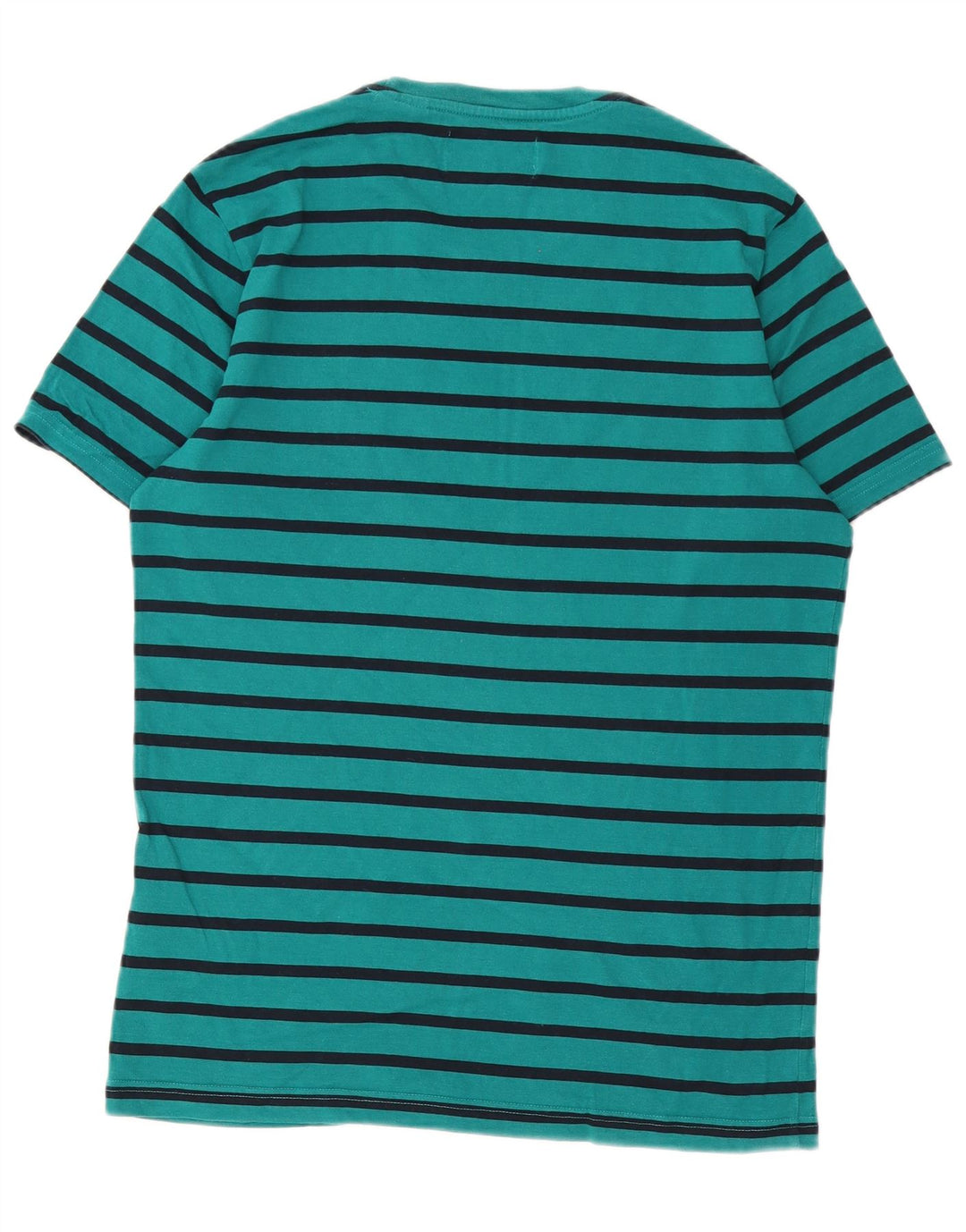 Camiseta Penguin Hombre Top Algodón A Rayas Verde Medio