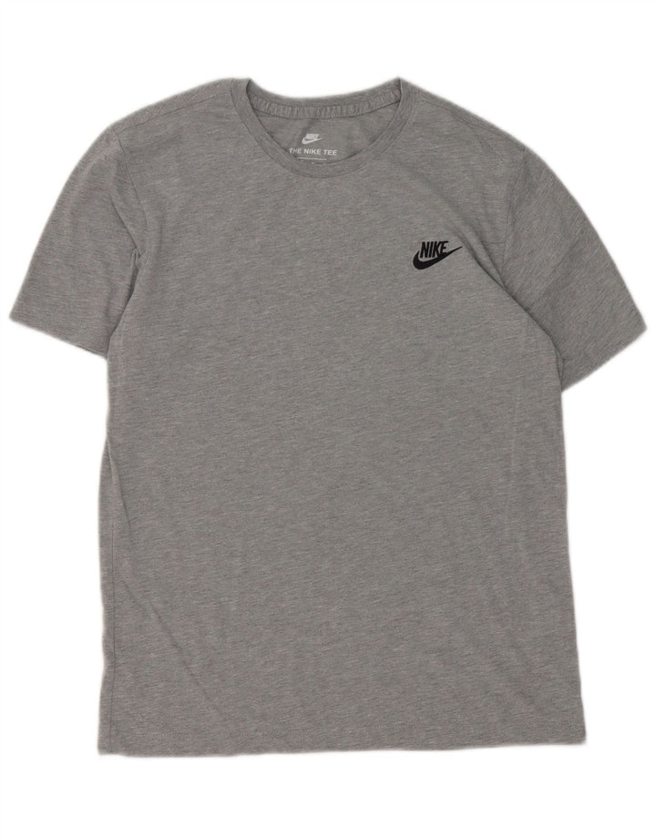 Camiseta Nike de corte atlético para hombre, parte superior de algodón gris medio