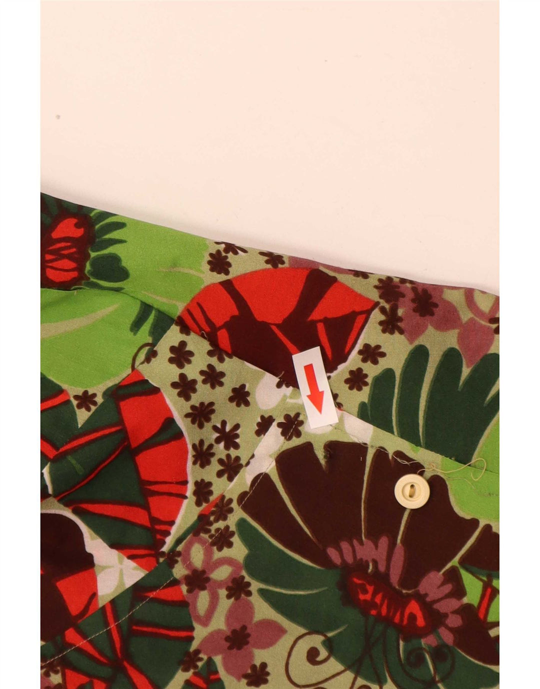 Vintage mujer vestido básico Reino Unido 16 grande verde floral