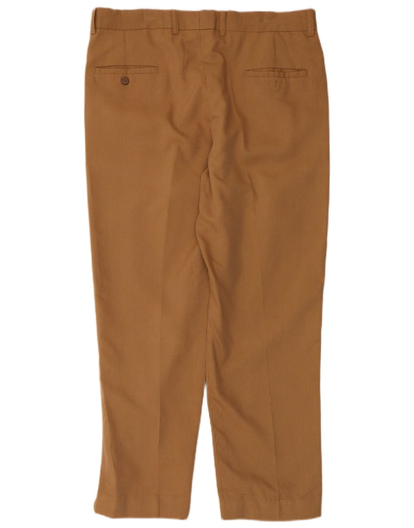 Pantalones de traje cónicos de Zara para hombre W36 L27 Beige a rayas