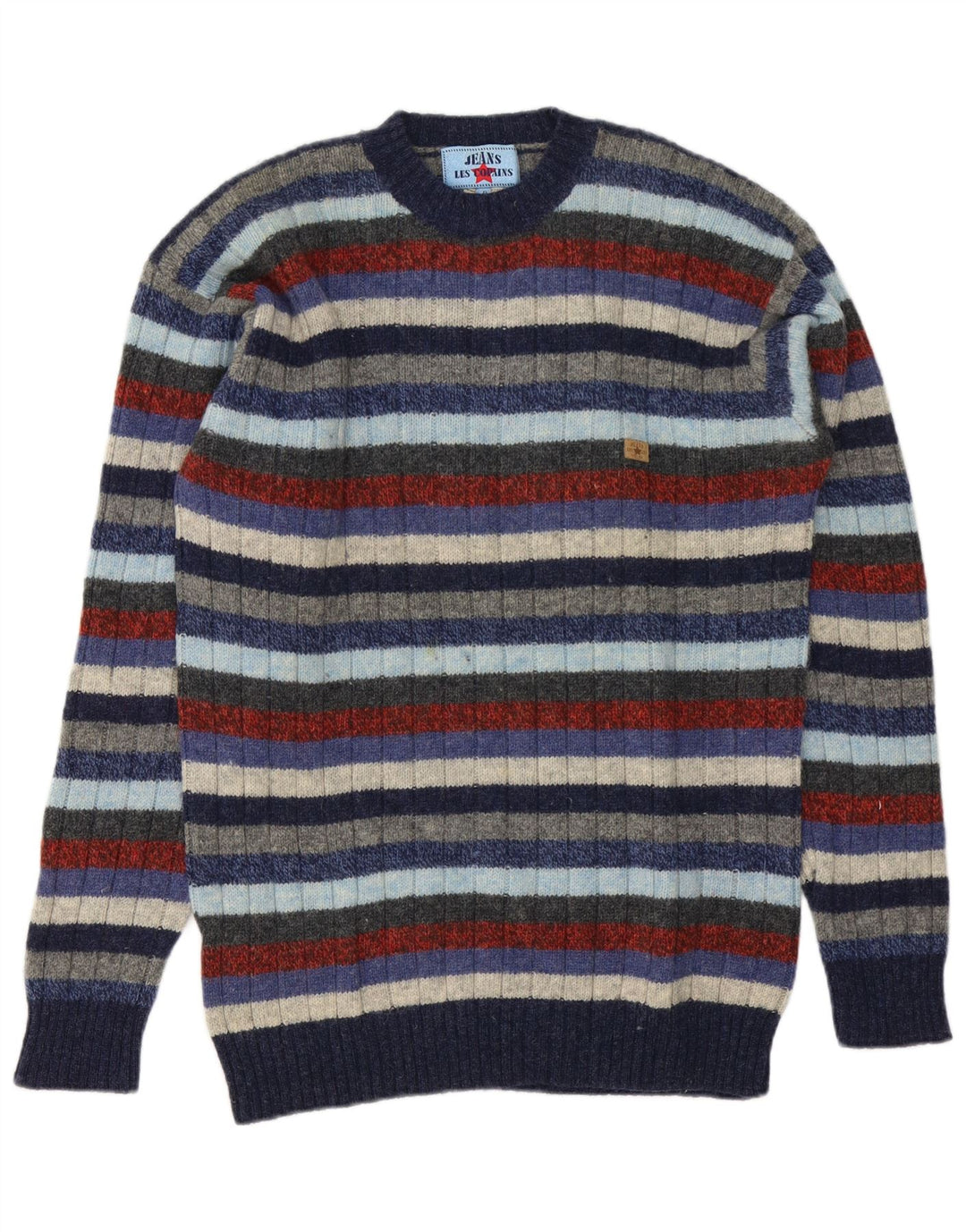 Les Copains Jersey De Cuello Redondo Para Hombre IT 46 Small Multicolor Rayas