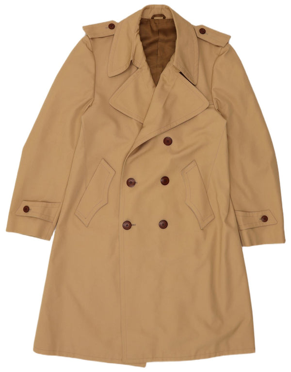 Vintage hombres gabardina Reino Unido 38 Medio Beige