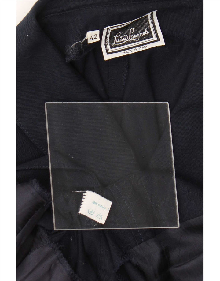 Luisa Spagnoli Chaqueta Blazer de Manga Corta para Mujer IT 42 Azul Marino Medio