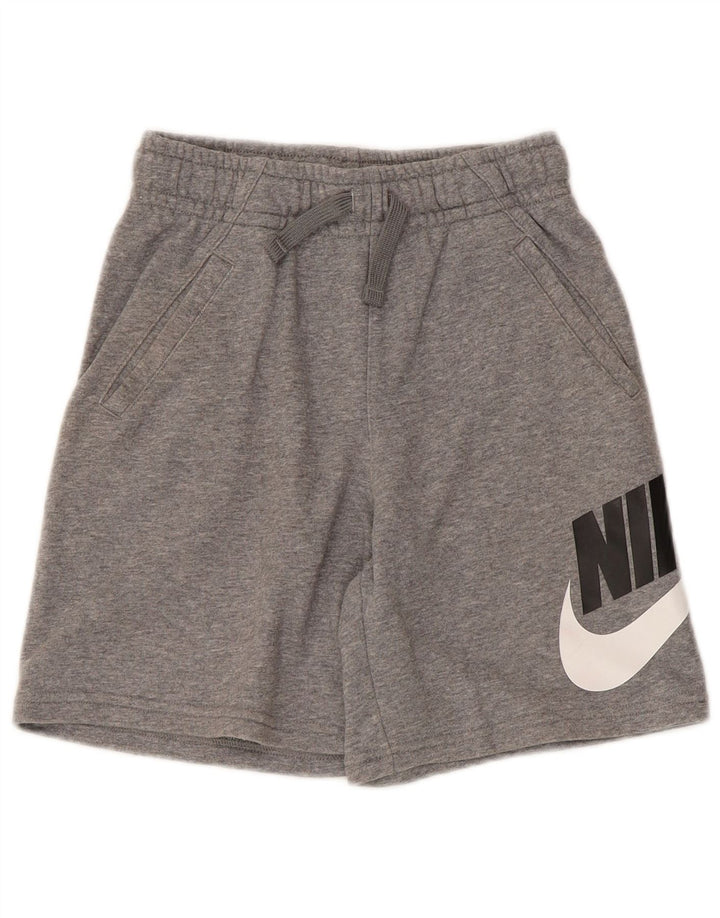 NIKE Boys Standard Fit Graphic Sport Shorts 10-11 Years Medium  Grey