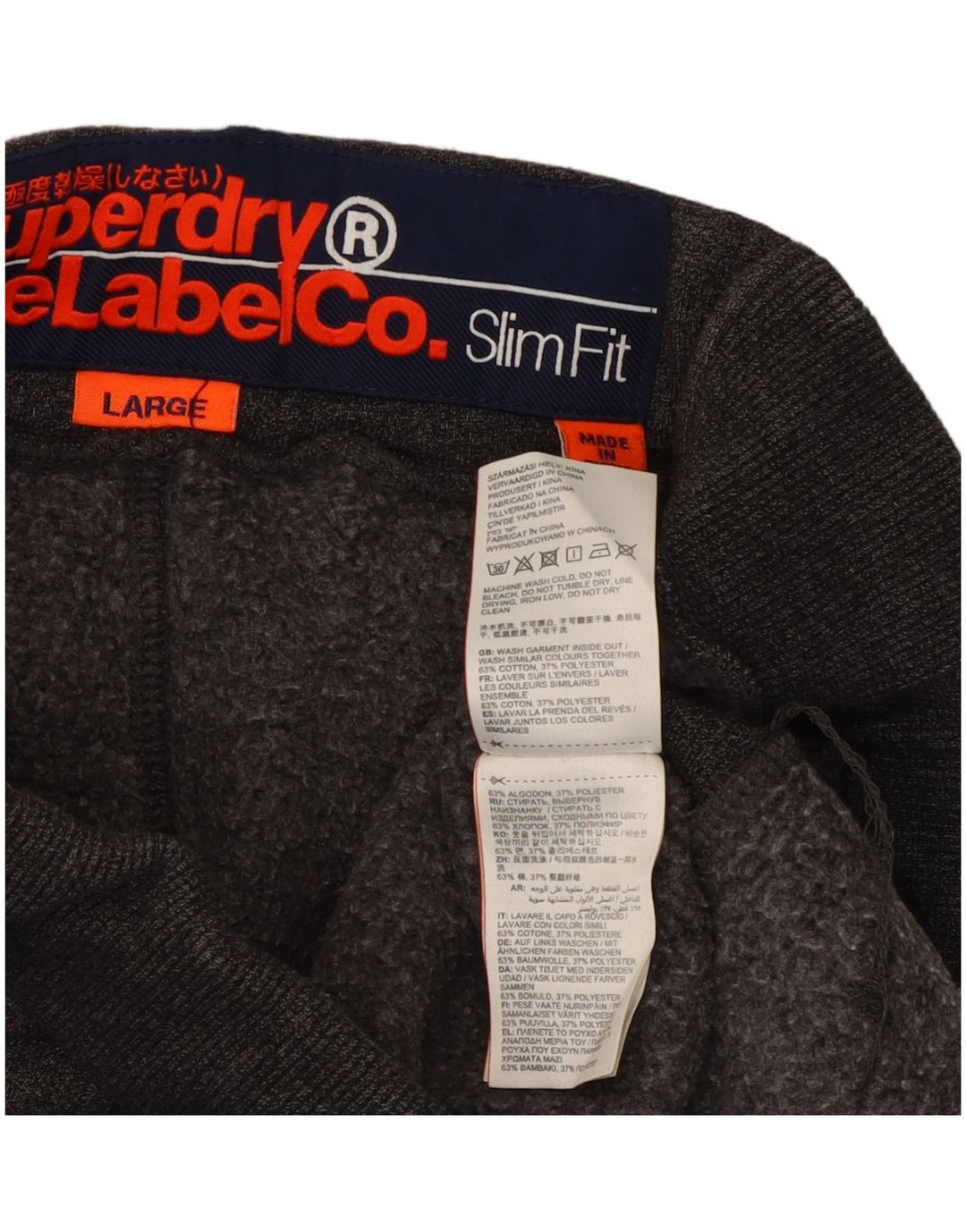 SUPERDRY Pantalones de chándal ajustados para mujer Joggers UK 44 Large Grey