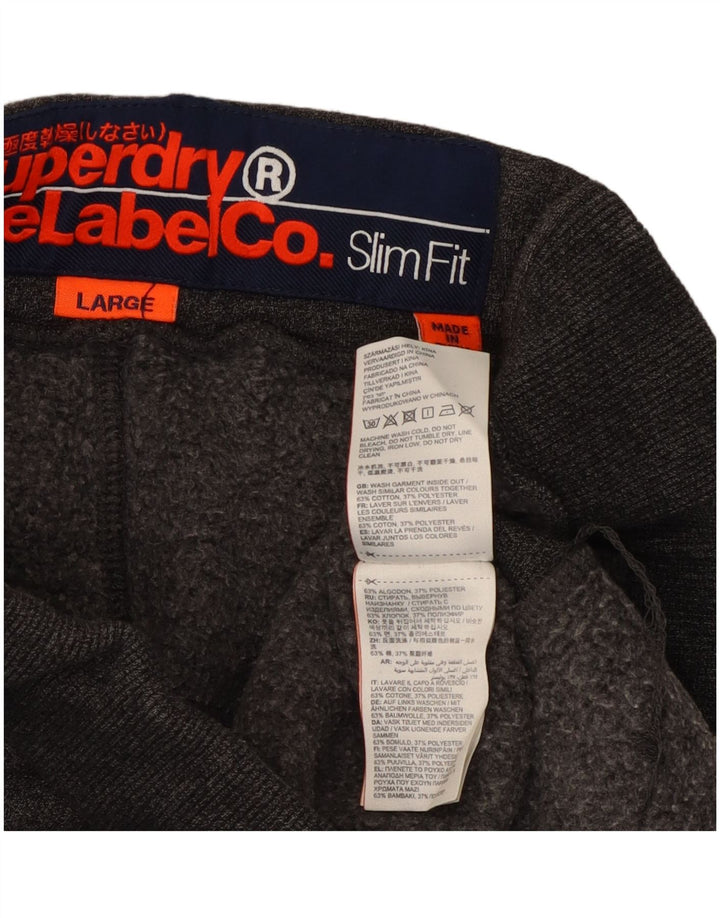 SUPERDRY Pantalones de chándal ajustados para mujer Joggers UK 44 Large Grey