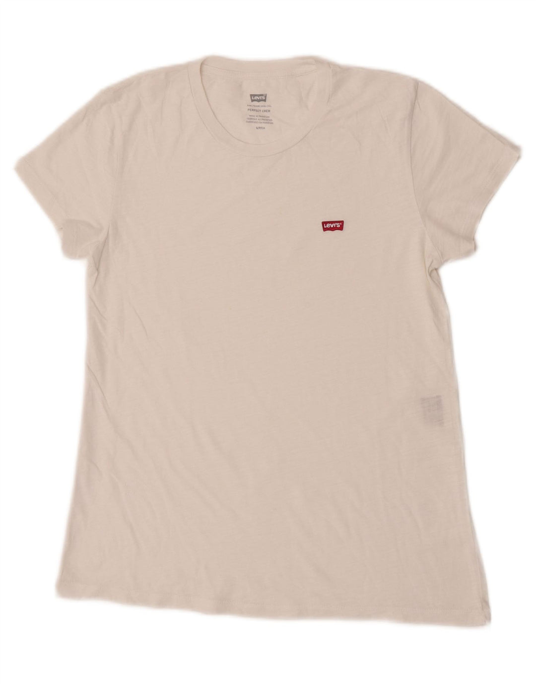 Levi's Perfect Crew Camiseta para Mujer UK 10 Small White