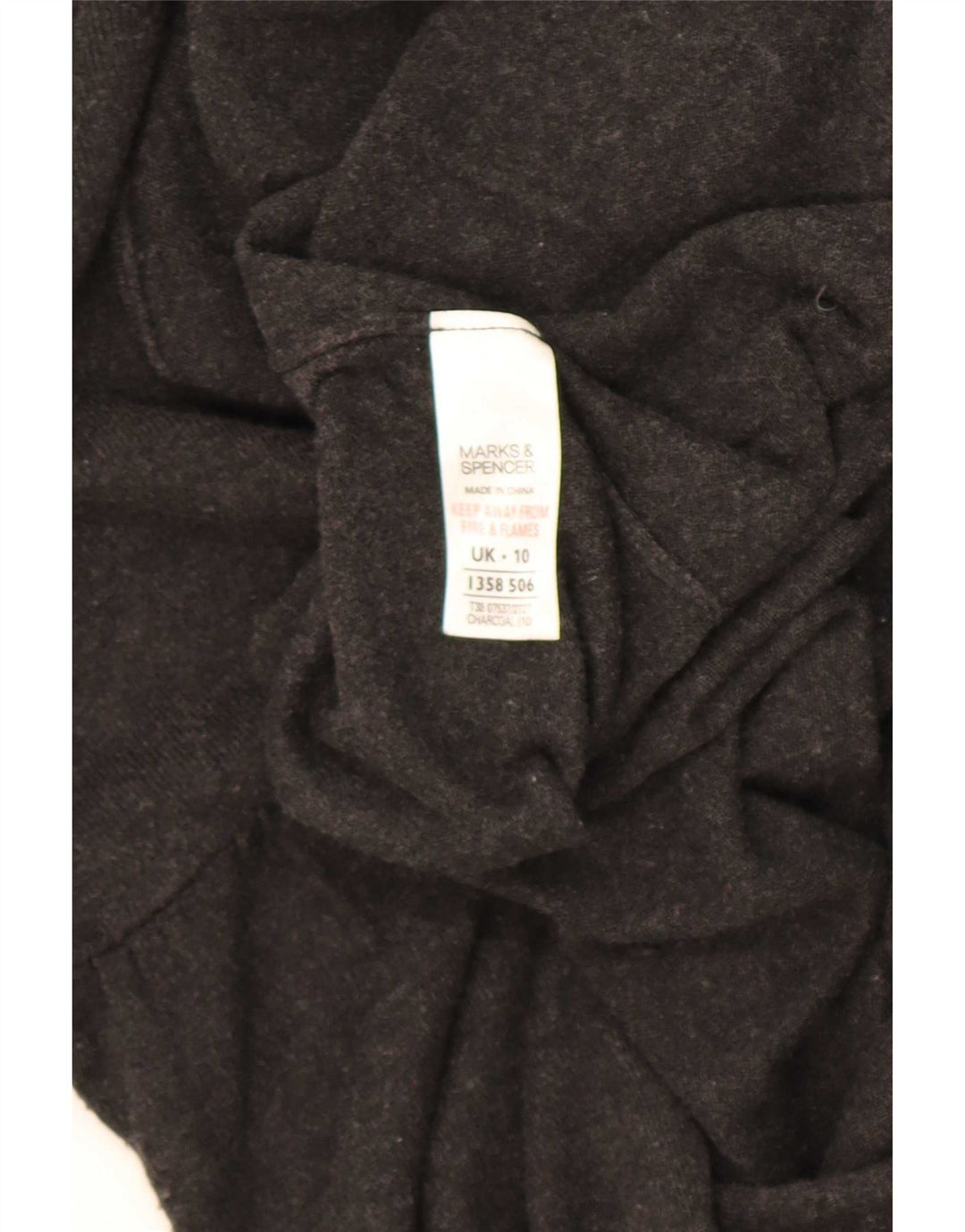Marks & Spencer Suéter tipo cárdigan largo para mujer UK 10 Small Grey Viscosa