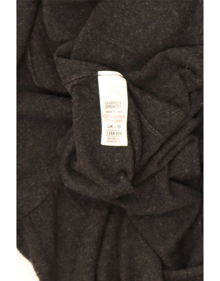 Marks & Spencer Suéter tipo cárdigan largo para mujer UK 10 Small Grey Viscosa