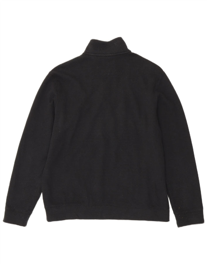 Chaps Sudadera con cuello con cremallera para mujer, talla 40, talla grande, algodón negro