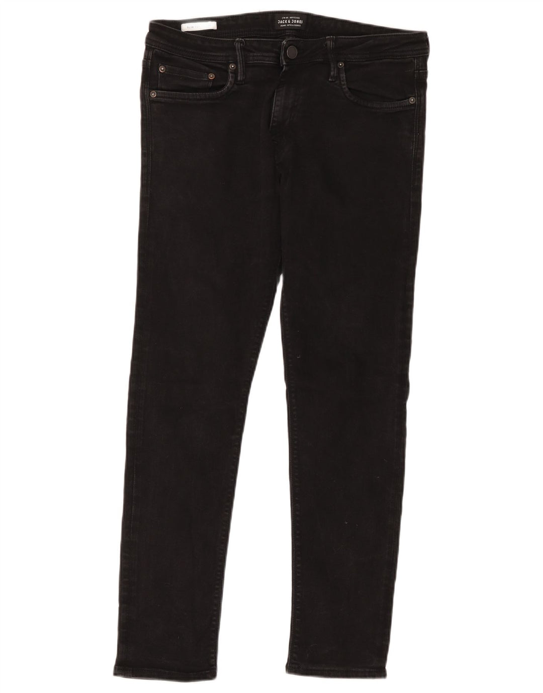 Jack & Jones Hombre GLENN Slim Jeans W32 L30 Algodón Negro