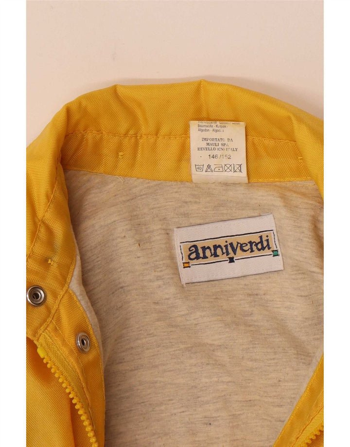 Chaqueta impermeable holgada vintage para niños 11-12 años Poliamida amarilla