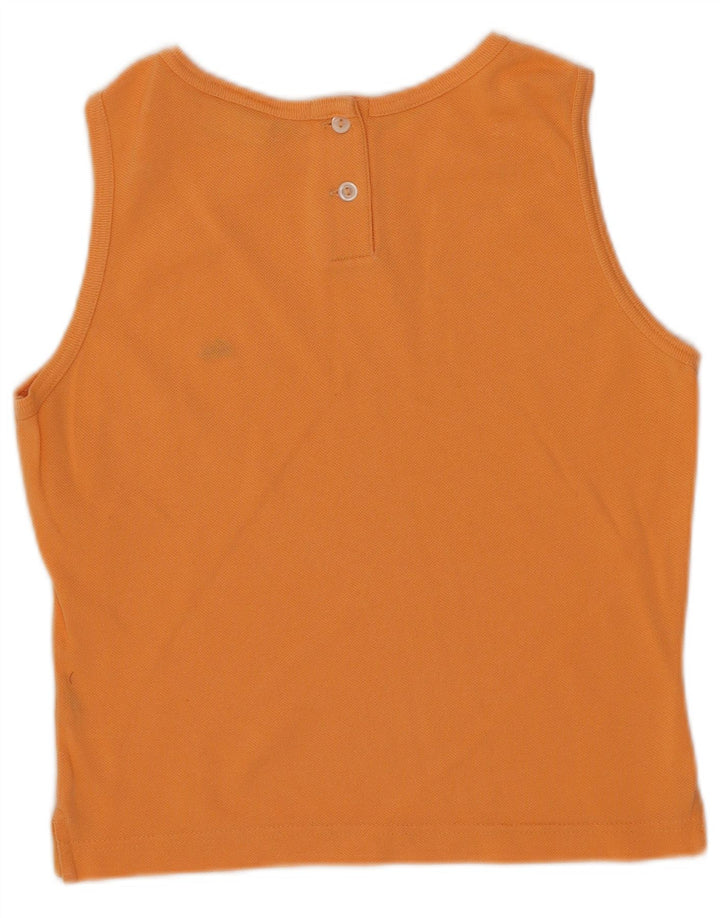 Lacoste - Chaleco corto para mujer, talla 36, algodón naranja pequeño