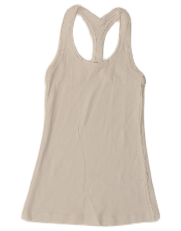 Lululemon Camiseta sin mangas para mujer UK 4 XS Blanco