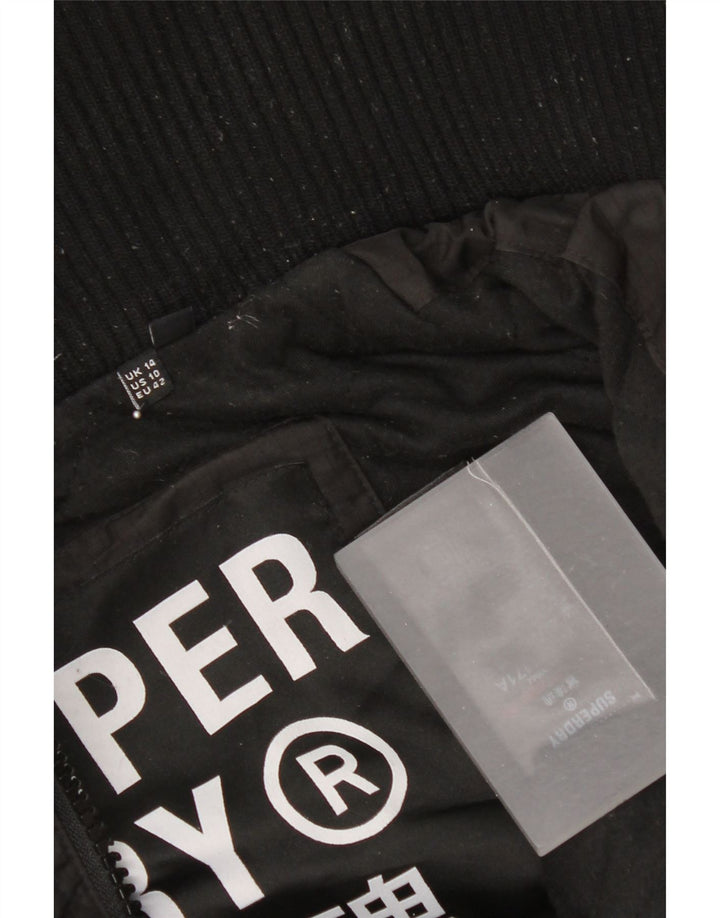 Superdry Chaqueta Cortavientos Con Capucha Para Mujer UK 44 Grande Poliéster Negro