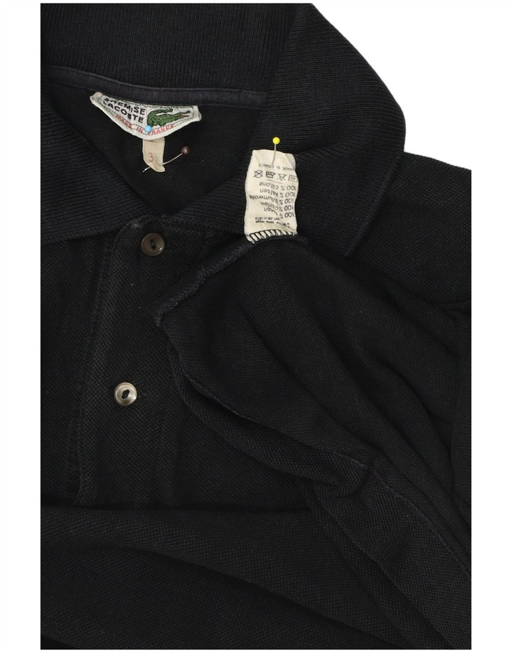 Lacoste Polo para hombre talla 3 pequeño algodón negro