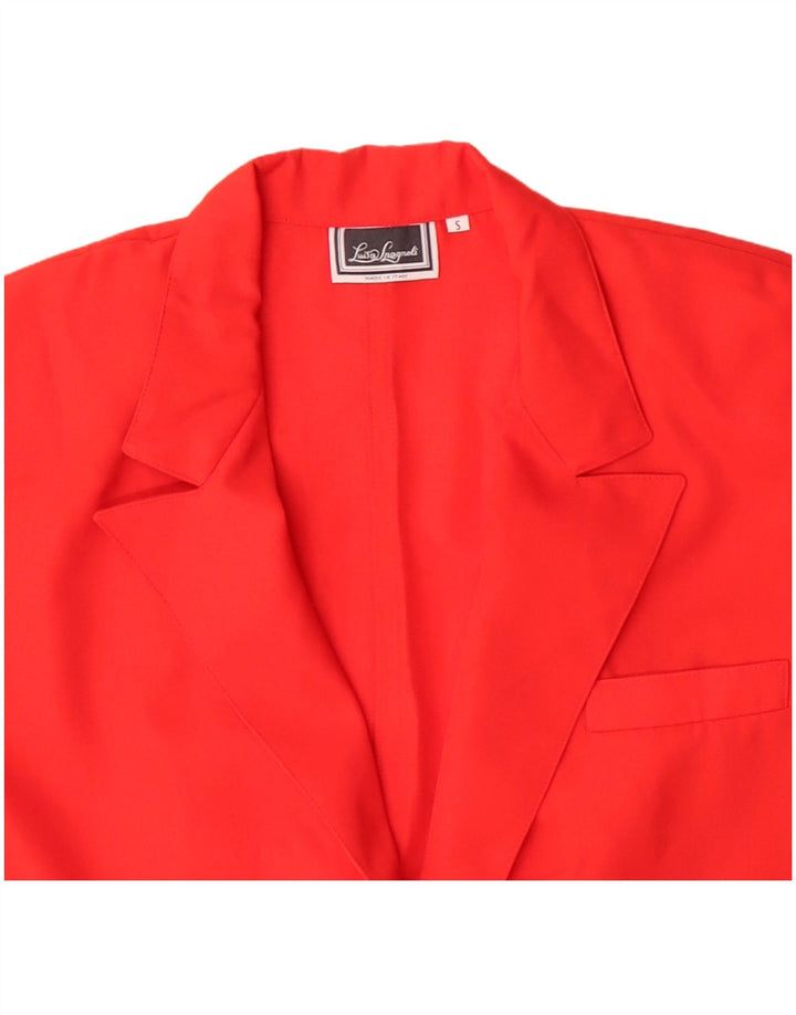 LUISA SPAGNOLI Chaqueta tipo blazer extragrande con 2 botones para mujer UK 10 Small Red