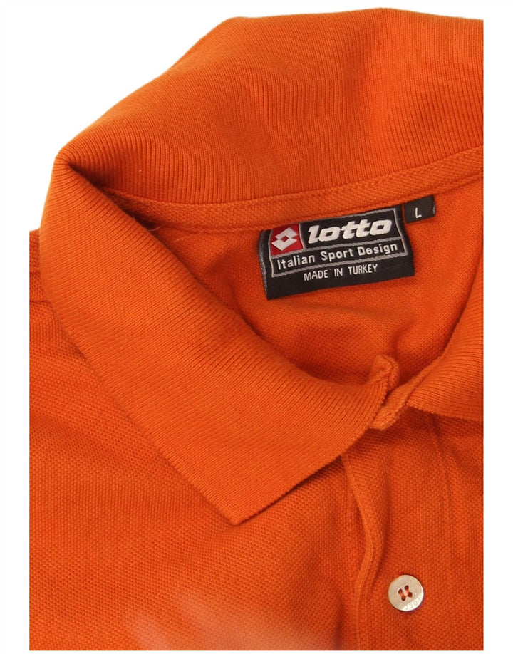 Polo Lotto Hombre Grande Naranja Algodón