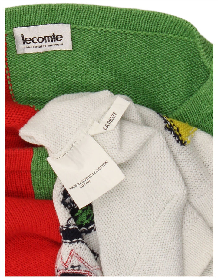 Lecomte Vestido tipo jersey de manga larga para mujer UK 44 Grande Multicolor