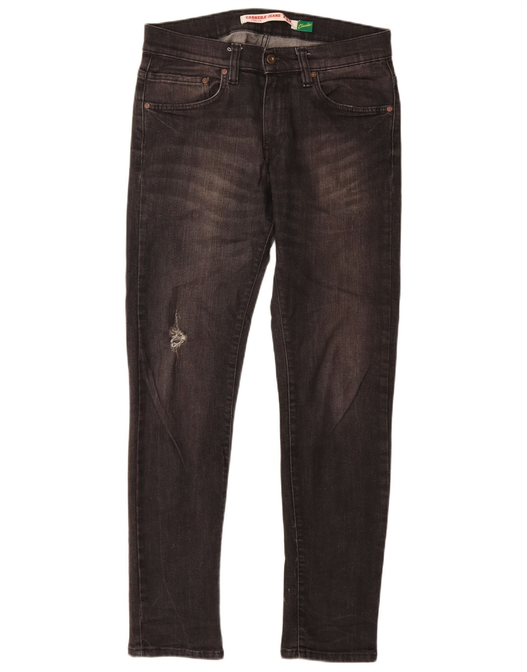Carrera Jeans ajustados desgastados para hombre W31 L32 Algodón gris
