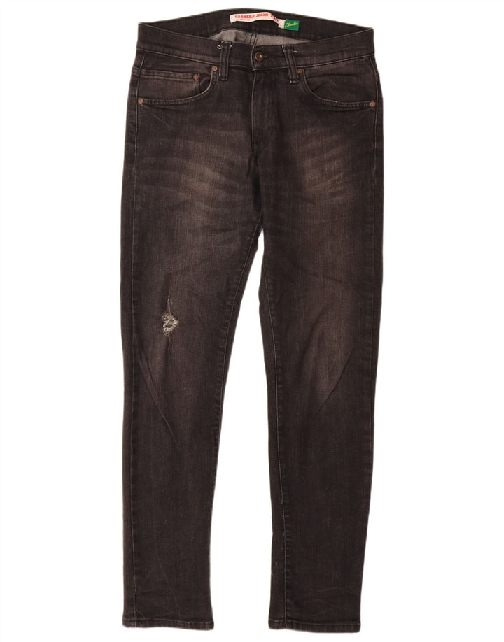 Carrera Jeans ajustados desgastados para hombre W31 L32 Algodón gris