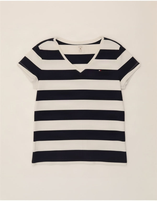 Tommy Hilfiger Camiseta para Mujer Top UK 40 XL Azul Marino Rayas