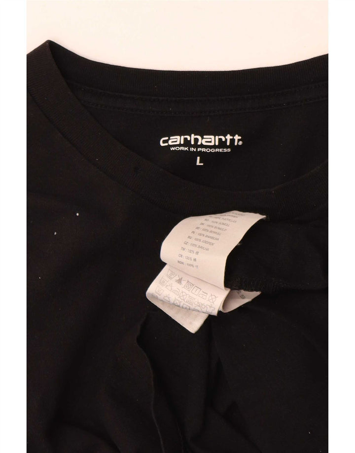 Carhartt - Camiseta para hombre, talla grande, algodón negro
