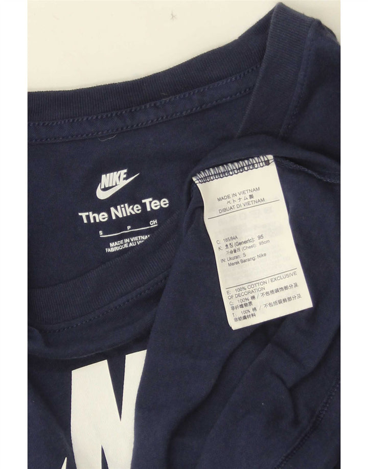 Nike - Camiseta gráfica para hombre, talla pequeña, algodón azul marino