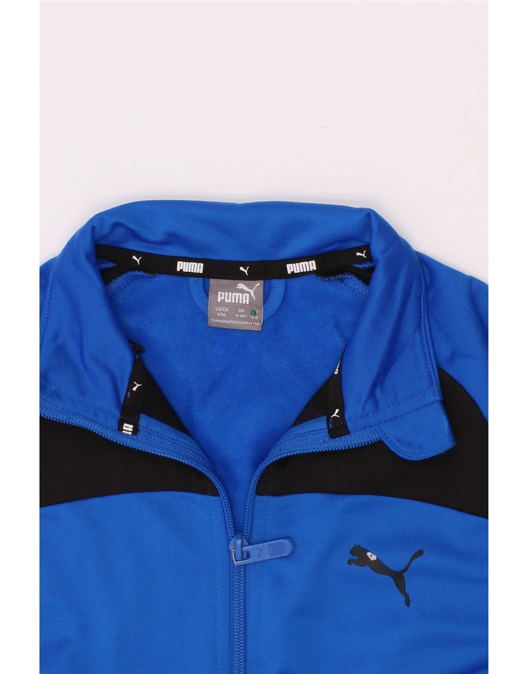 Puma Chaqueta de chándal para niño 9-10 años Azul Colorblock Poliéster