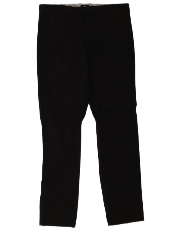 Hugo Boss Mens Slim Chino Pantalones W32 L32 Algodón Negro