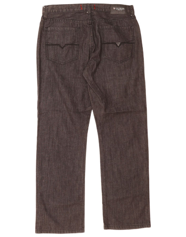 Guess Vaqueros Rectos Hombre W33 L30 Algodón Gris