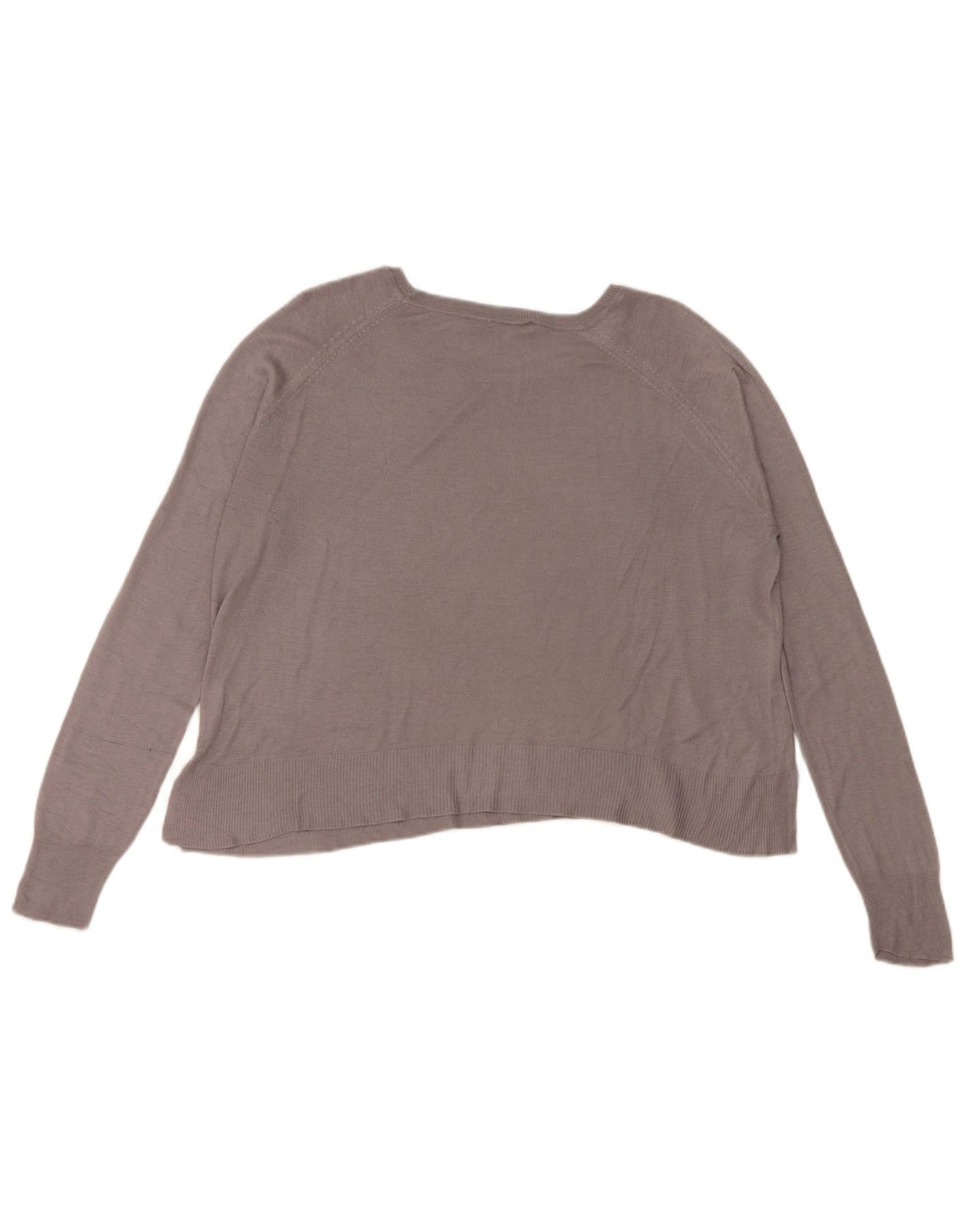 Zara Mujer Blusa Extragrande Top UK 10 Small Viscosa Gris