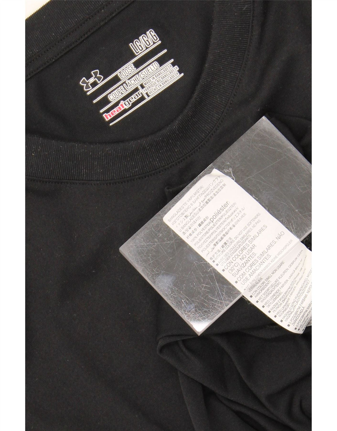 UNDER ARMOUR Mens Heat Gear T-Shirt Top Large Black Polyester Vintage Under Armour and Second-Hand Under Armour from Messina Hembry 