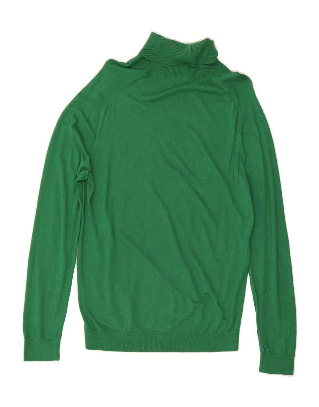 BENETTON Womens Roll Neck Jumper Sweater UK 14 Large Green Vintage Benetton and Second-Hand Benetton from Messina Hembry 