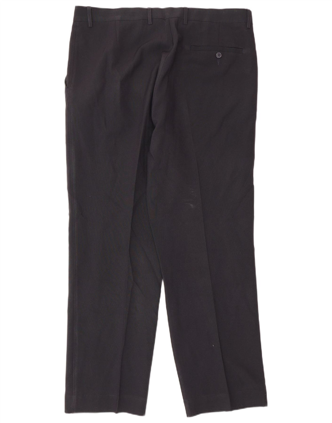 Marks & Spencer Pantalón de traje recto para hombre W36 L31 Poliéster azul marino