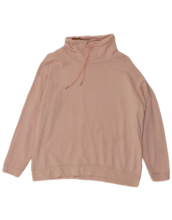 John Lewis - Sudadera con cuello vuelto para mujer, talla 40, talla grande, algodón rosa