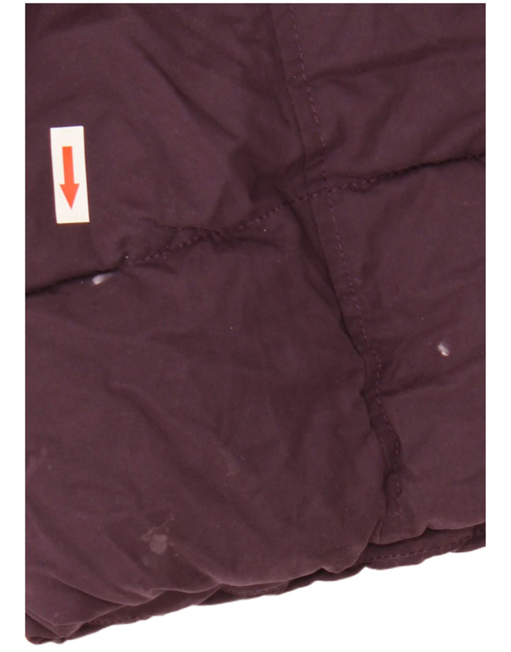 Abrigo acolchado con capucha para mujer Fat Face UK 8 Small Poliéster morado